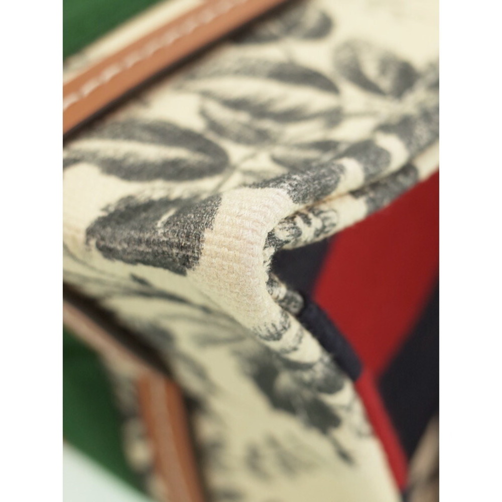 Gucci White Beige Bag Botanical Interlocking Hawaiian Tote GG Print - Picture 4 of 9